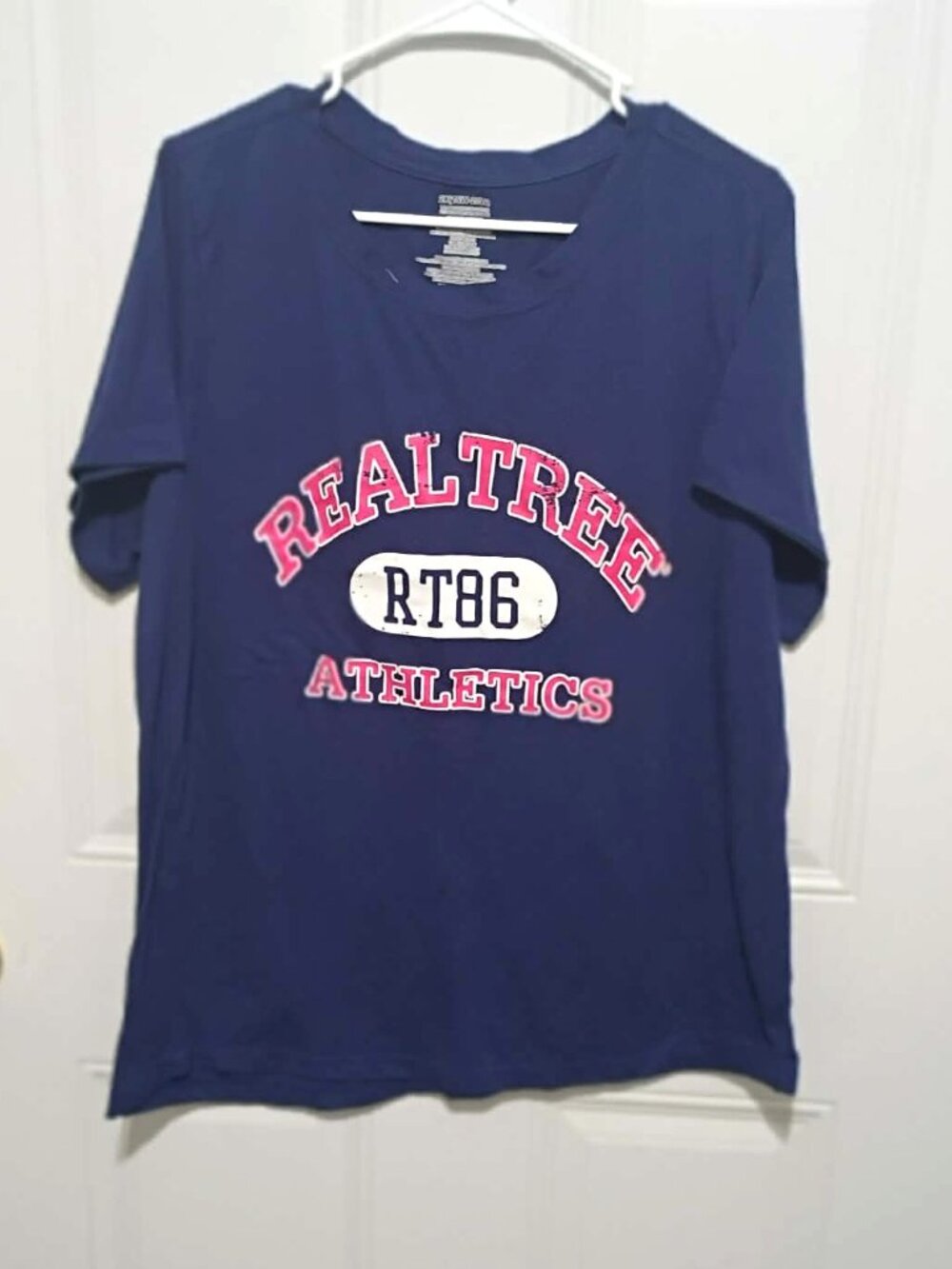 Ladies Plus Size 2X RealTree Navy Blue T-Shirt